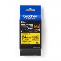 Brother TZ-FX651 Black On Yellow Tape -  24mm